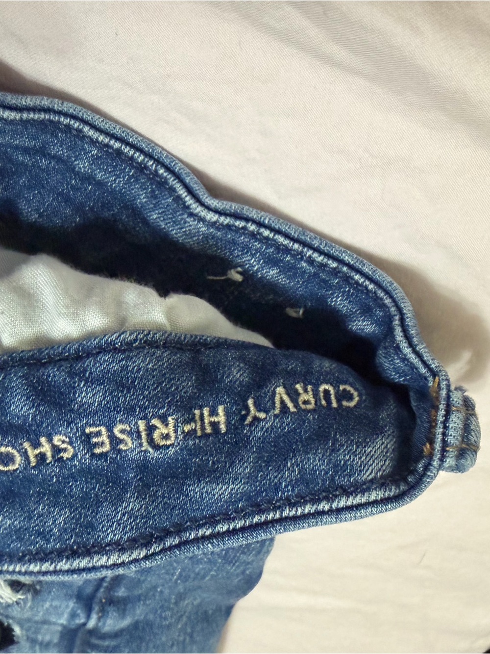American Eagle Outfitters Distressed Blue Denim Jean Shorts